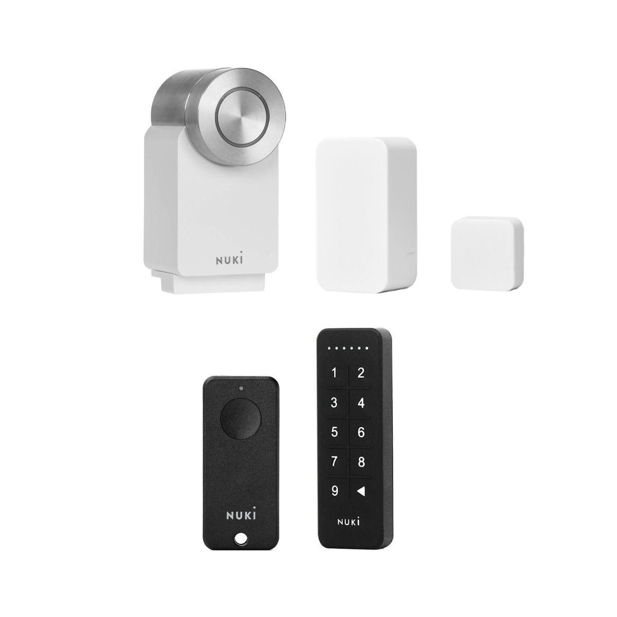 Nuki Smart Lock Pro (4. Gen) + Fob + Door Sensor + Keypad - Komplett Set