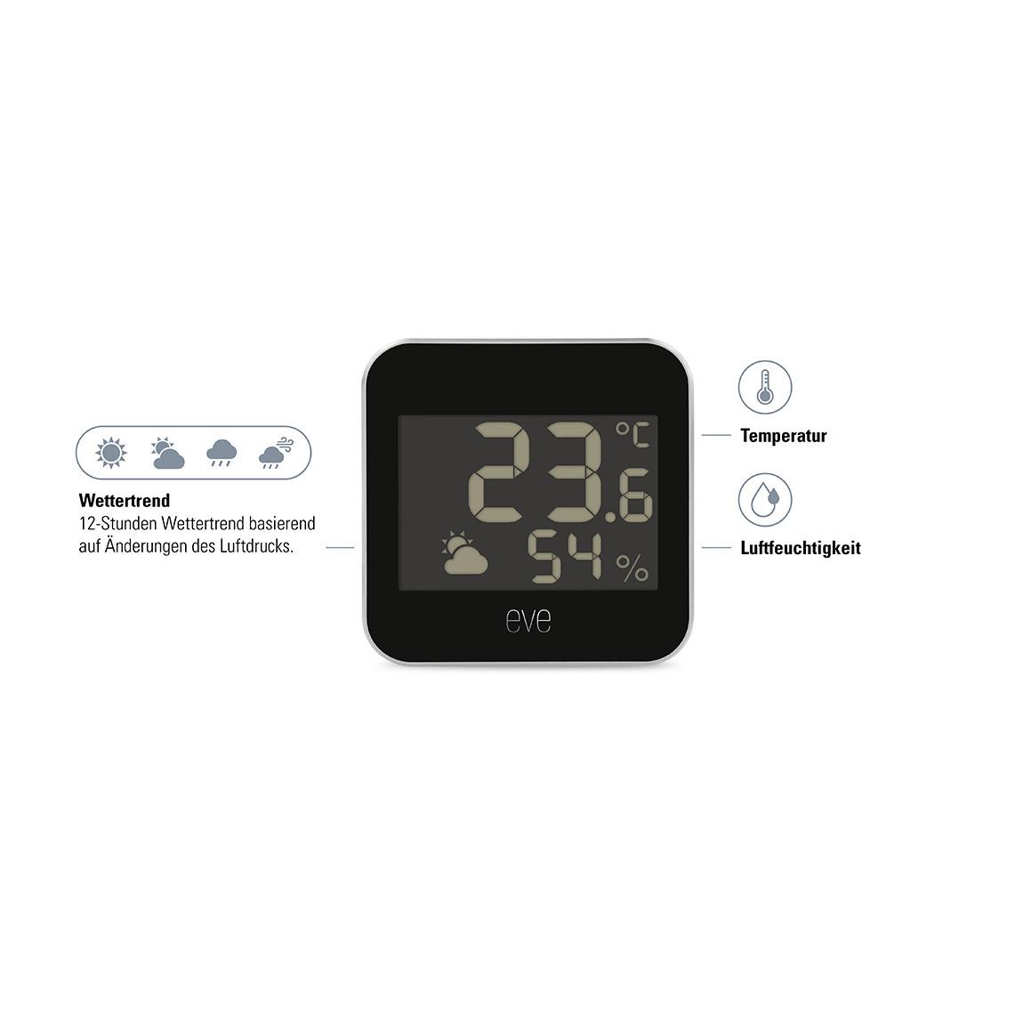 Eve Weather - Smarte Wetterstation (Modell 2021) Funktionen