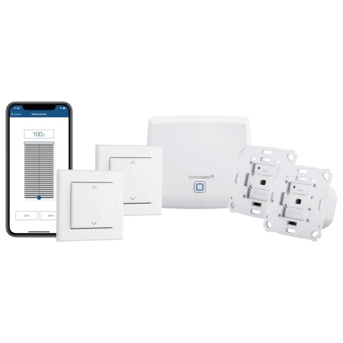 Homematic IP Starter-Set Beschattung -für 2 Rolladen / Markisen - Weiß