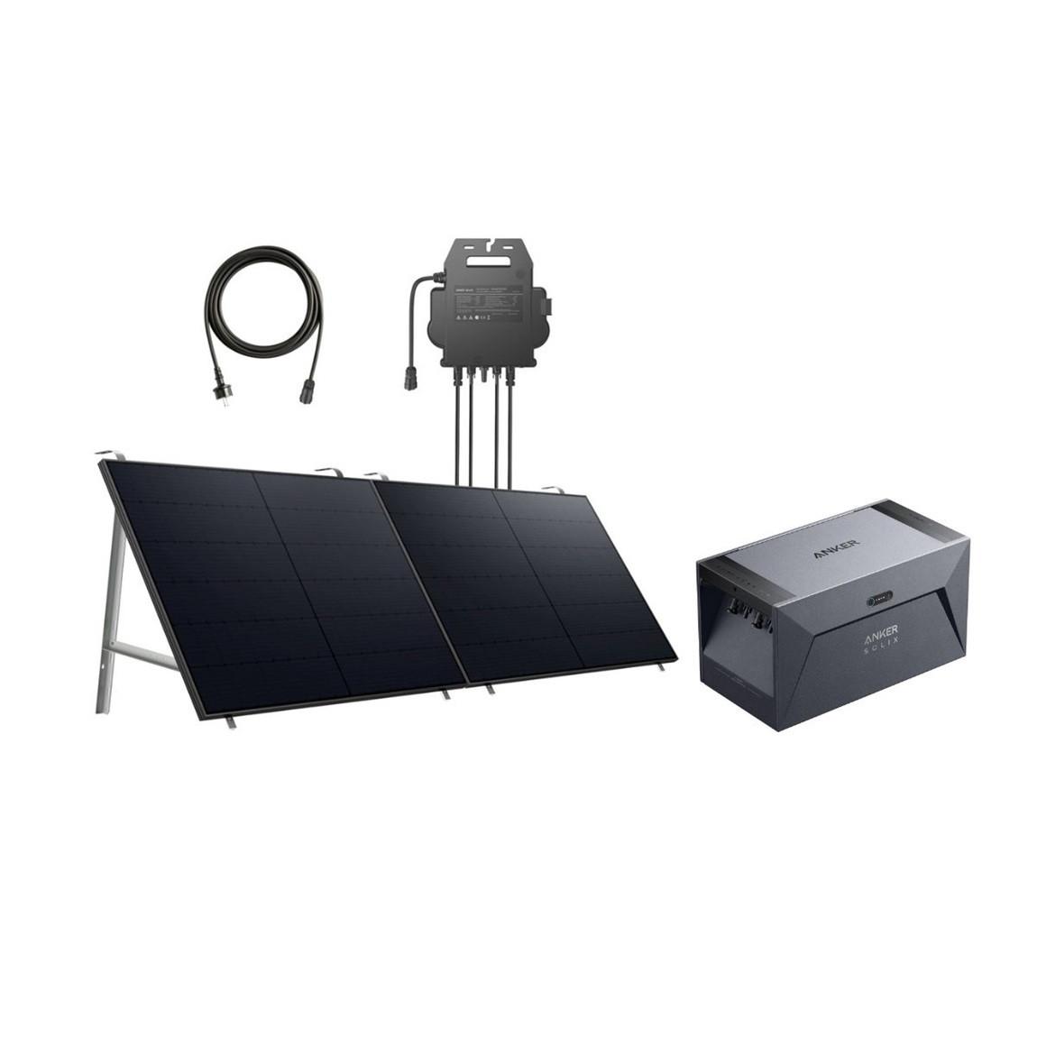 Anker SOLIX RS40B Balkonkraftwerk - Premium mit Balkonhalterungen (2x 410W) + Solarbank E1600