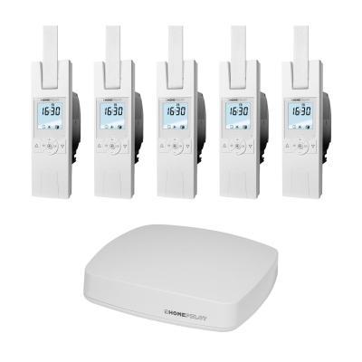 HOMEPILOT Gateway premium + Gurtwickler RolloTron premium smart 5er-Set