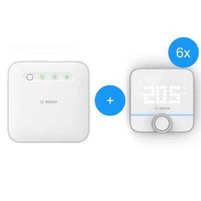 Bosch Smart Home - Starter Set Heiztherme & Fußbodenheizung II mit 6 Raumthermostaten 230V