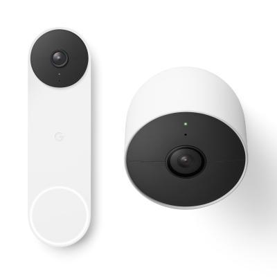 Google Nest Doorbell (mit Akku) + Google Nest Cam (mit Akku)