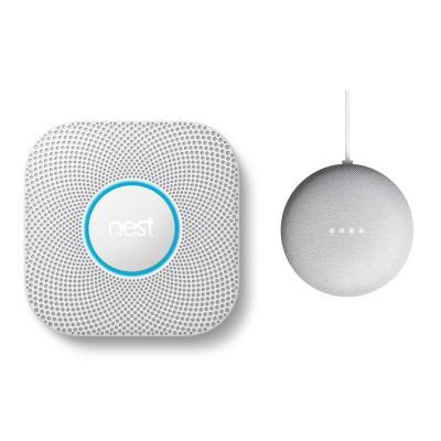 Google Nest Protect Rauch- & Kohlenmonoxidmelder + Google Nest Mini