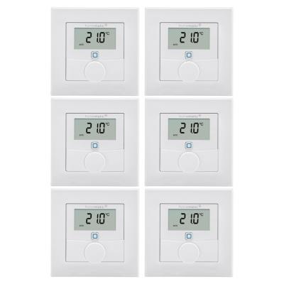 Homematic IP Wandthermostat mit Luftfeuchtigkeitssensor 6er-Set