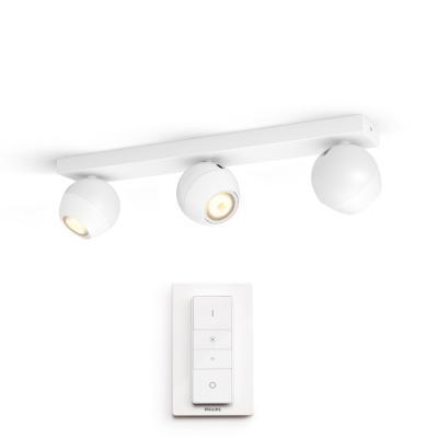 Philips Hue White Ambiance Buckram 3 Spots 1050lm + Dimmschalter