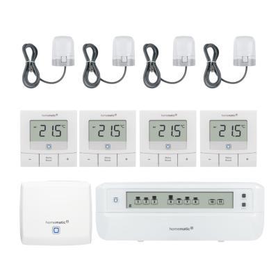 Homematic IP Fußbodenheizungs-Set Basic motorisch für 4 Räume