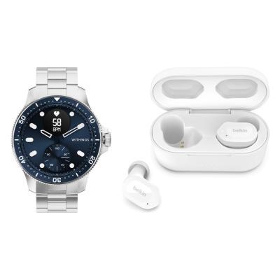 Withings ScanWatch Horizon + Belkin SOUNDFORM Play True Wireless