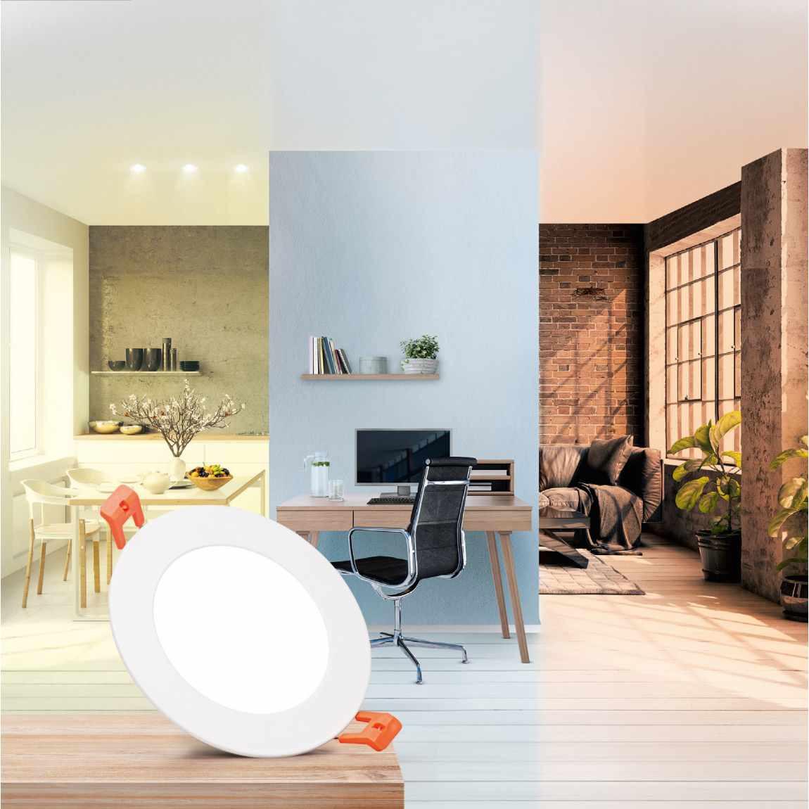 Ledvance Sun@Home SMART+ Downlight Slim 120mm LED-Einbauleuchte Warm- und Kaltweiß_Lifestyle_Vor Raum