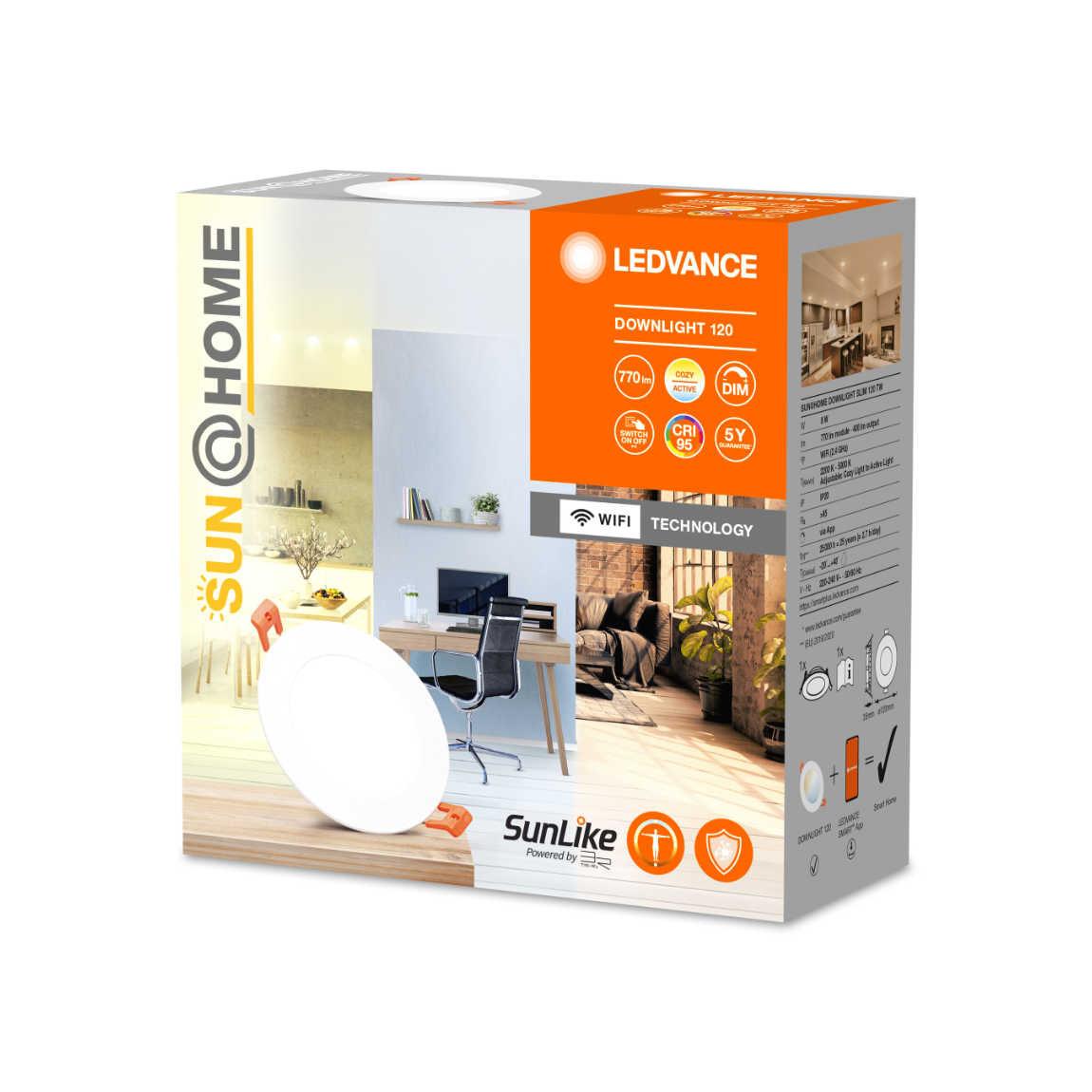 Ledvance Sun@Home SMART+ Downlight Slim 120mm LED-Einbauleuchte Warm- und Kaltweiß_Verpackung