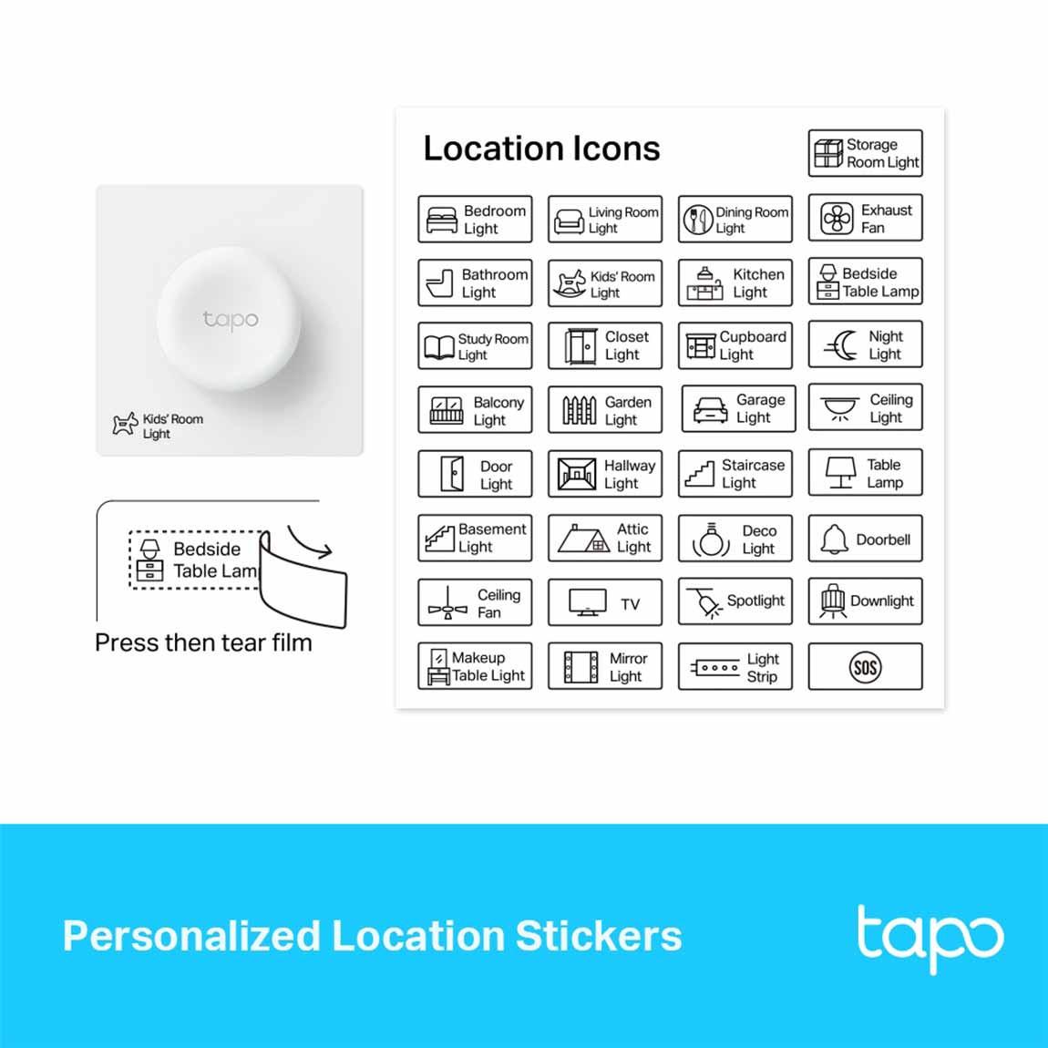 TP-Link Tapo S200D - Smart Remote Dimmschalter - Weiß_Sticker