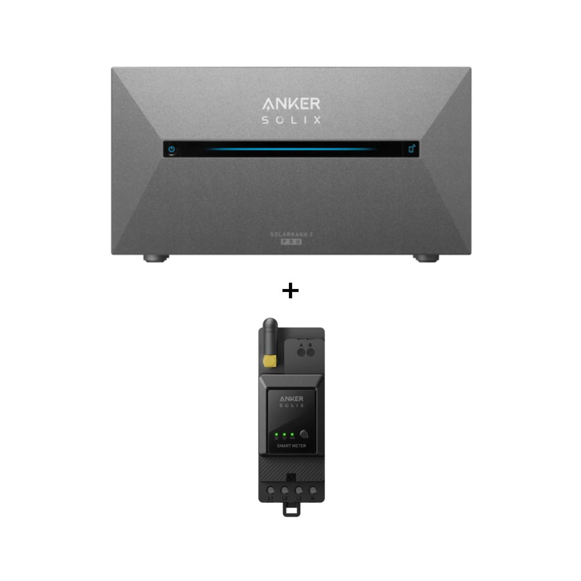 Anker SOLIX Solarbank 2 E1600 Pro - Balkonkraftwerk Batterie + Smart Meter