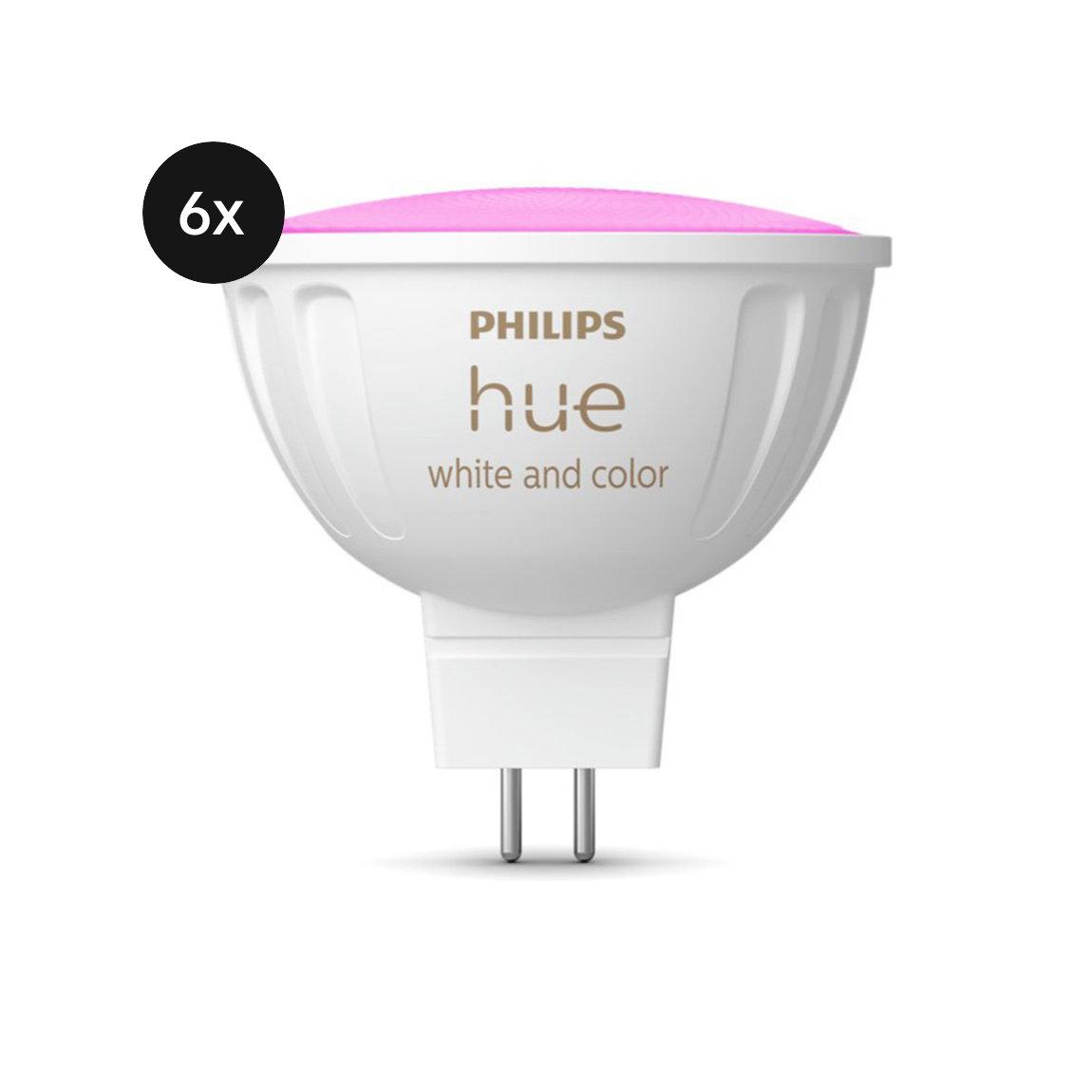 Philips Hue White & Color Ambiance MR16 LED Lampe - 6er-Set