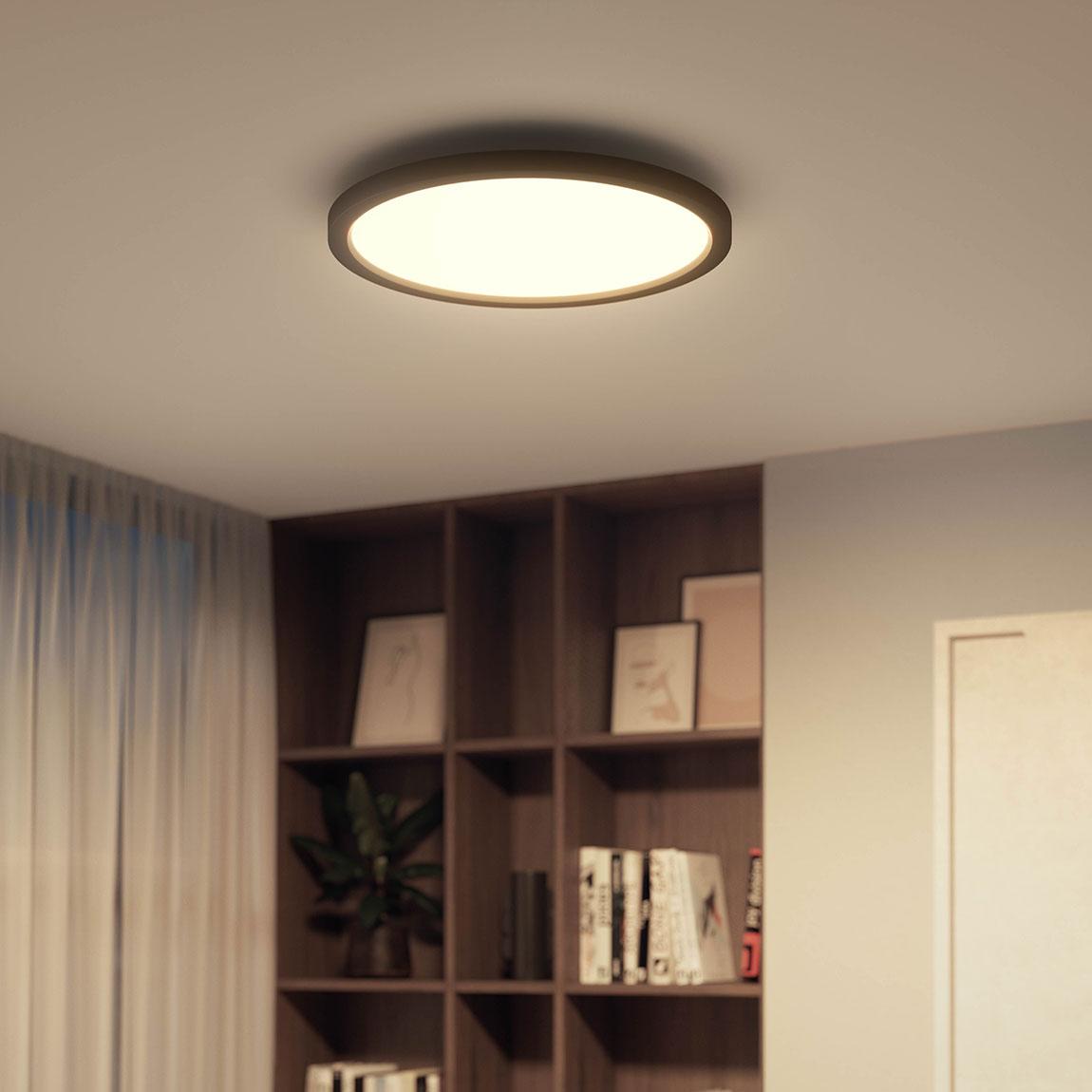 Philips Hue White Ambiance Aurelle Panelleuchte ⌀30cm - Schwarz_Lifestyle_4