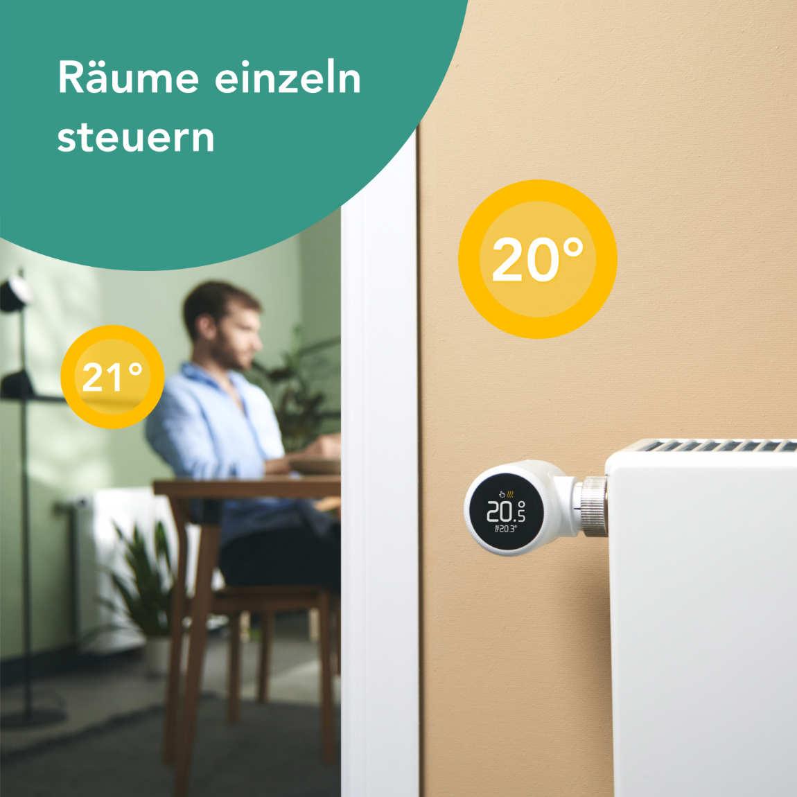 tado° Smartes Heizkörper-Thermostat X - 2er-Set - Weiß_lifestyle_4