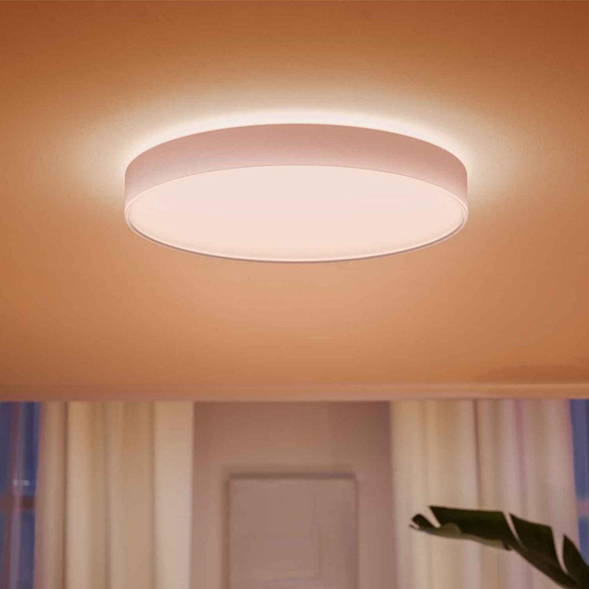 Philips Hue White Ambiance Enrave Deckenleuchte L + Dimmschalter - Weiß_lifestyle_4