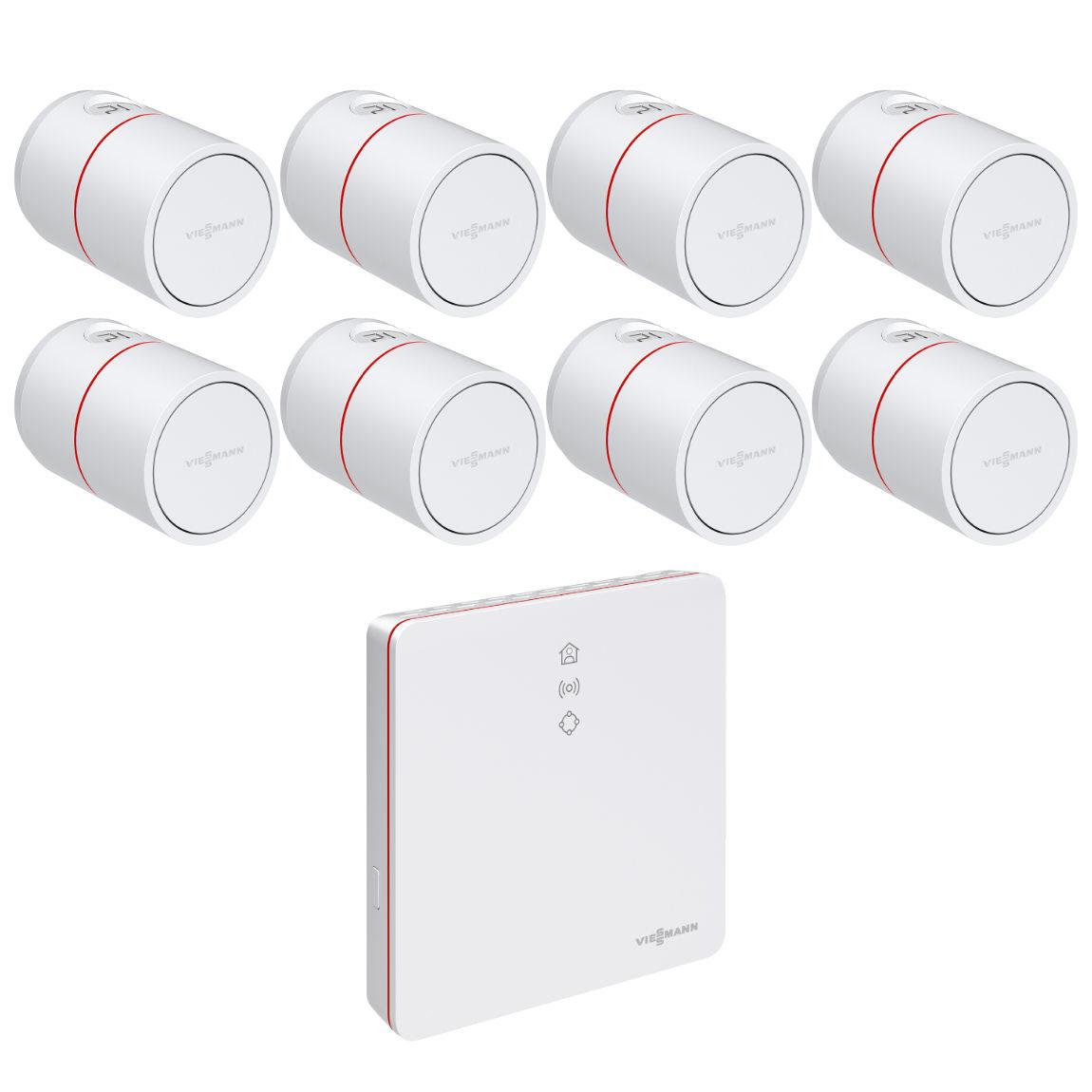 Viessmann Vitoconnect + ViCare Heizkörperthermostat 8er-Set