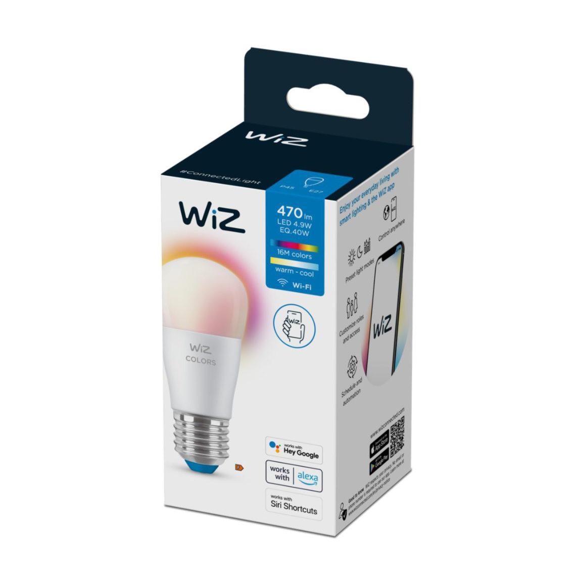 WiZ 40W E27 Tropfenform Tunable Farbig - weiß_Verpackung