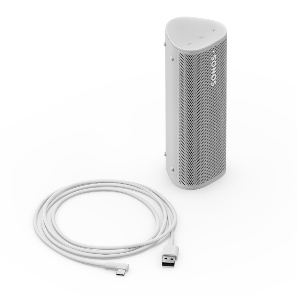 Sonos Roam SL - Mobiler Smart Speaker - weiß_mit Kabel