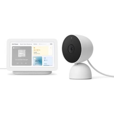 Google Nest Cam (Indoor mit Kabel) + Google Nest Hub (2. Generation)