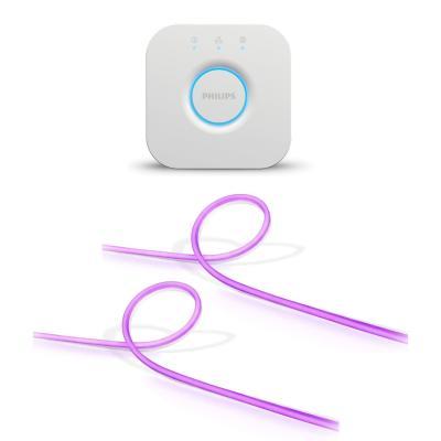 Philips Hue LED Outdoor Lightstrip 2m 2er-Set + Bridge