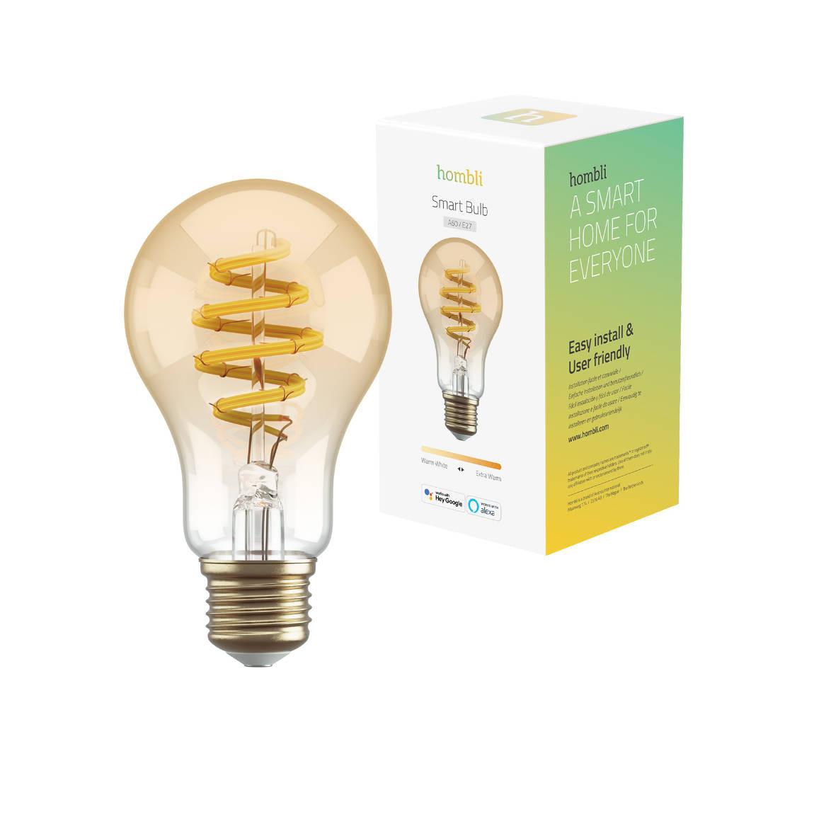 Hombli Filament Bulb CCT E27 A60-Amber - Gold_Bulb_package
