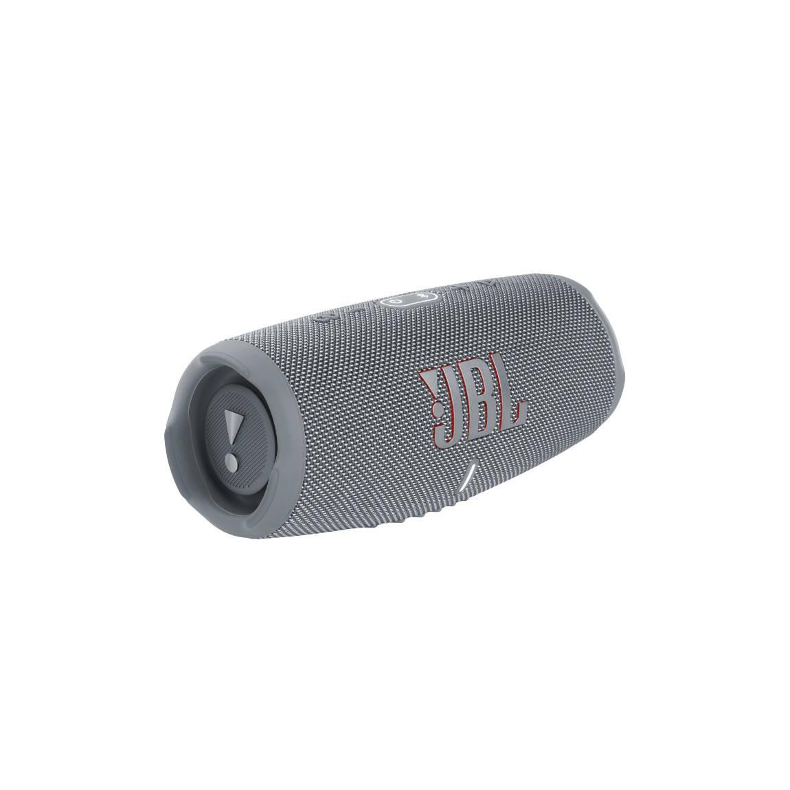 JBL Charge 5 - Portabler Bluetooth-Speaker mit Powerbank - grau_schraeg
