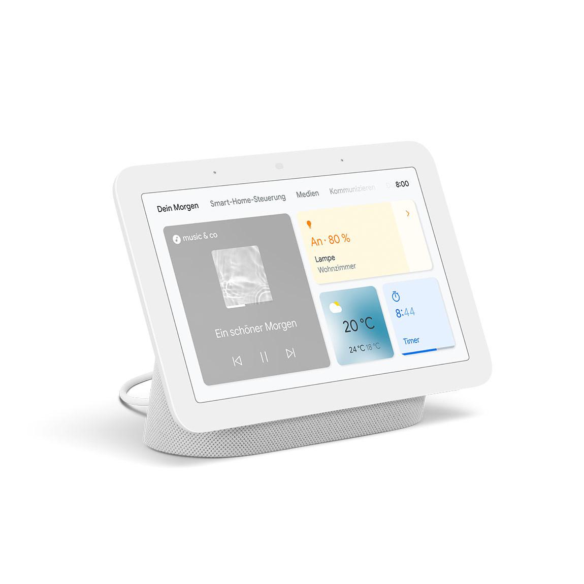 Google Nest Hub 2er-Pack - Smart Display mit Sprachsteuerung - schräg