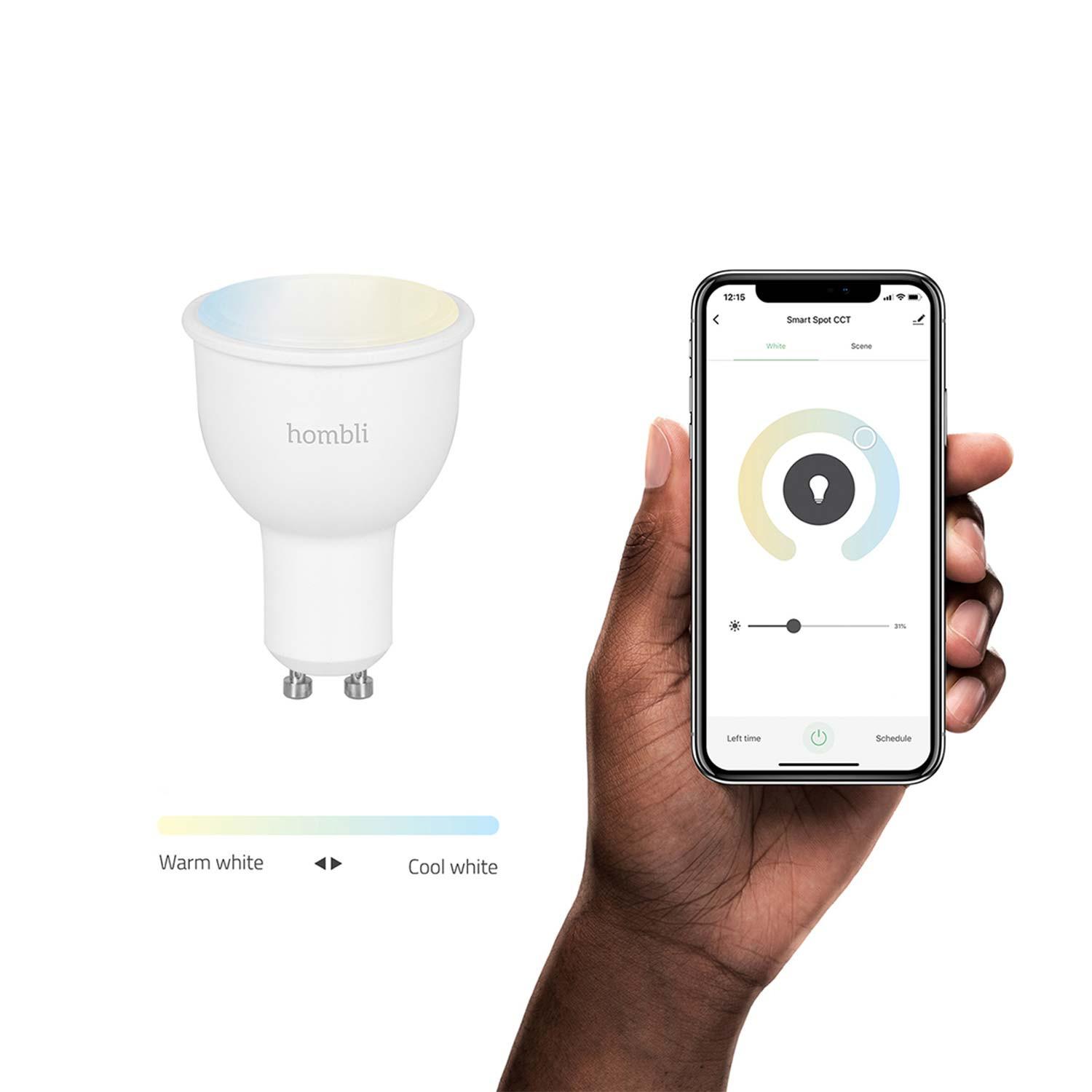 Hombli Smart Spot GU10 White-Lampe 3er-Set + gratis Smart Spot GU10 White 3er-Set - App