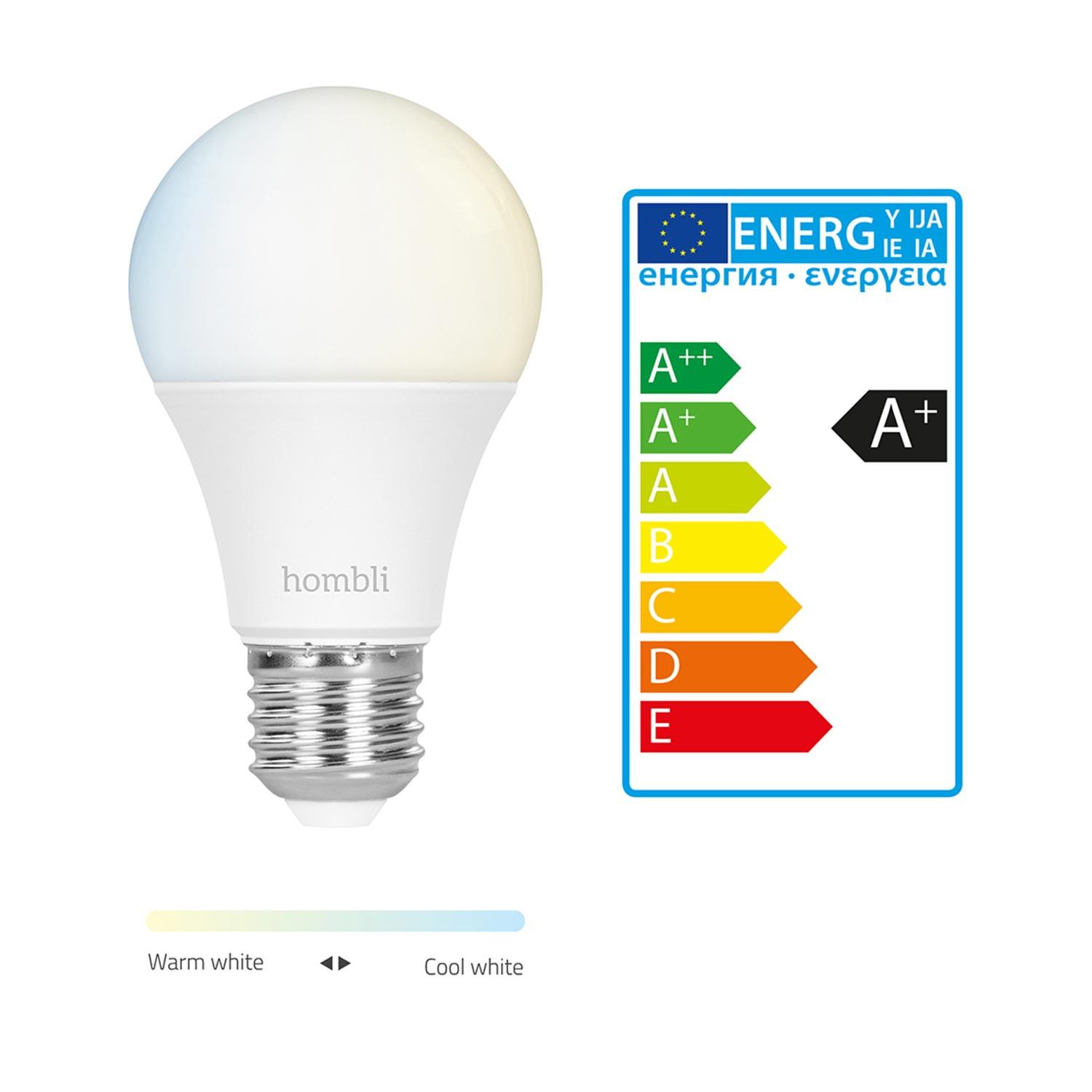 Hombli Smart Bulb E27 White-Lampe 2er-Set + gratis Smart Bulb E27 White 2er-Set - Energieeffizienz