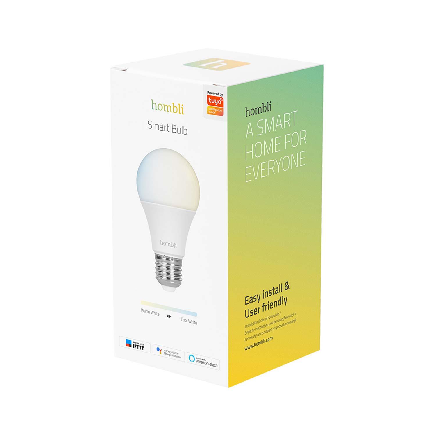 Hombli Smart Bulb E27 White-Lampe 3er-Set + gratis Smart Bulb E27 White 3er-Set - Verpackung