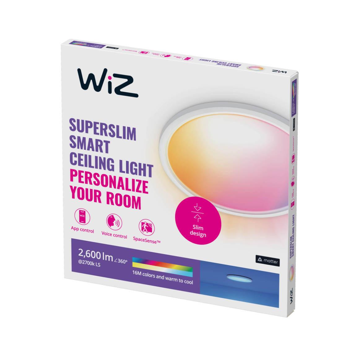 WiZ SuperSlim Deckenleuchte Tunable White & Color 2450lm - Weiß
