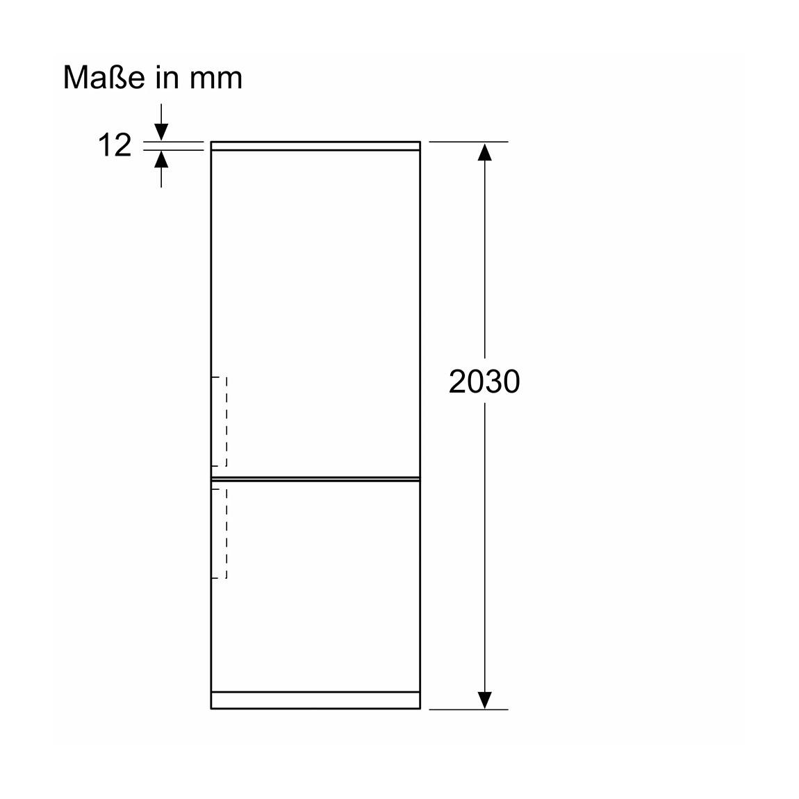 Bosch KGN39AICT Serie 6 Freistehende Kühl-Gefrier-Kombination mit Gefrierbereich unten - Edelstahl / Altgerätemitnahme_Maße_2