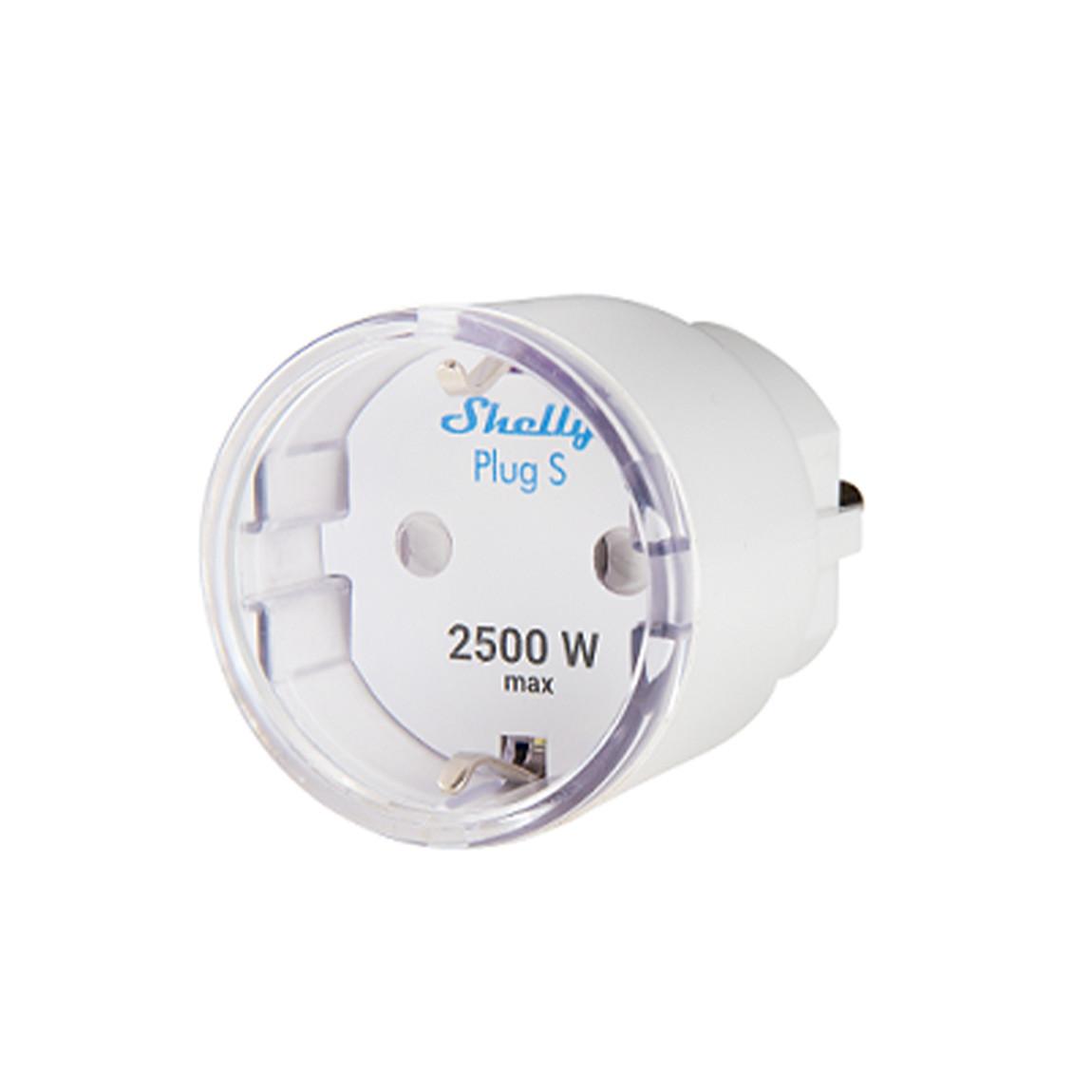 Shelly Plus Plug S - WLAN Bluetooth Zwischenstecker mit Messfunktion - Weiß_schräg