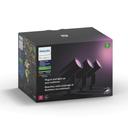 Philps Hue LED Spot Lily 3flg. 700lm Base Kit - Schwarz, isometrische Ansicht der Verpackung