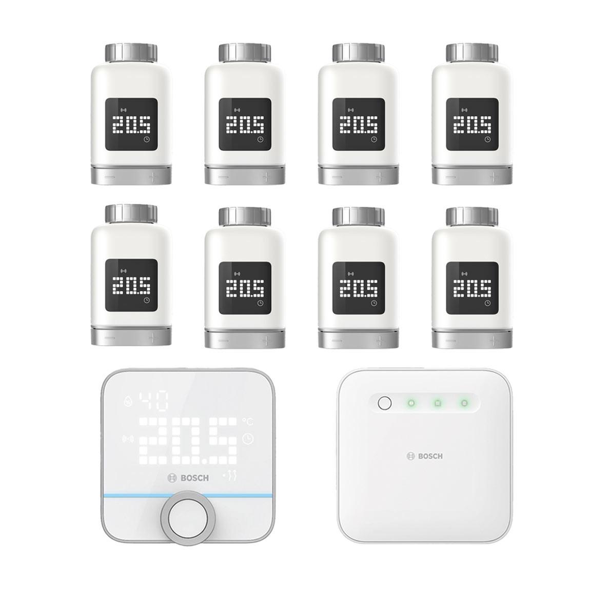 Bosch Smart Home - Starter Set Heizung II mit 8 Thermostaten + Raumthermostat II (Battery)