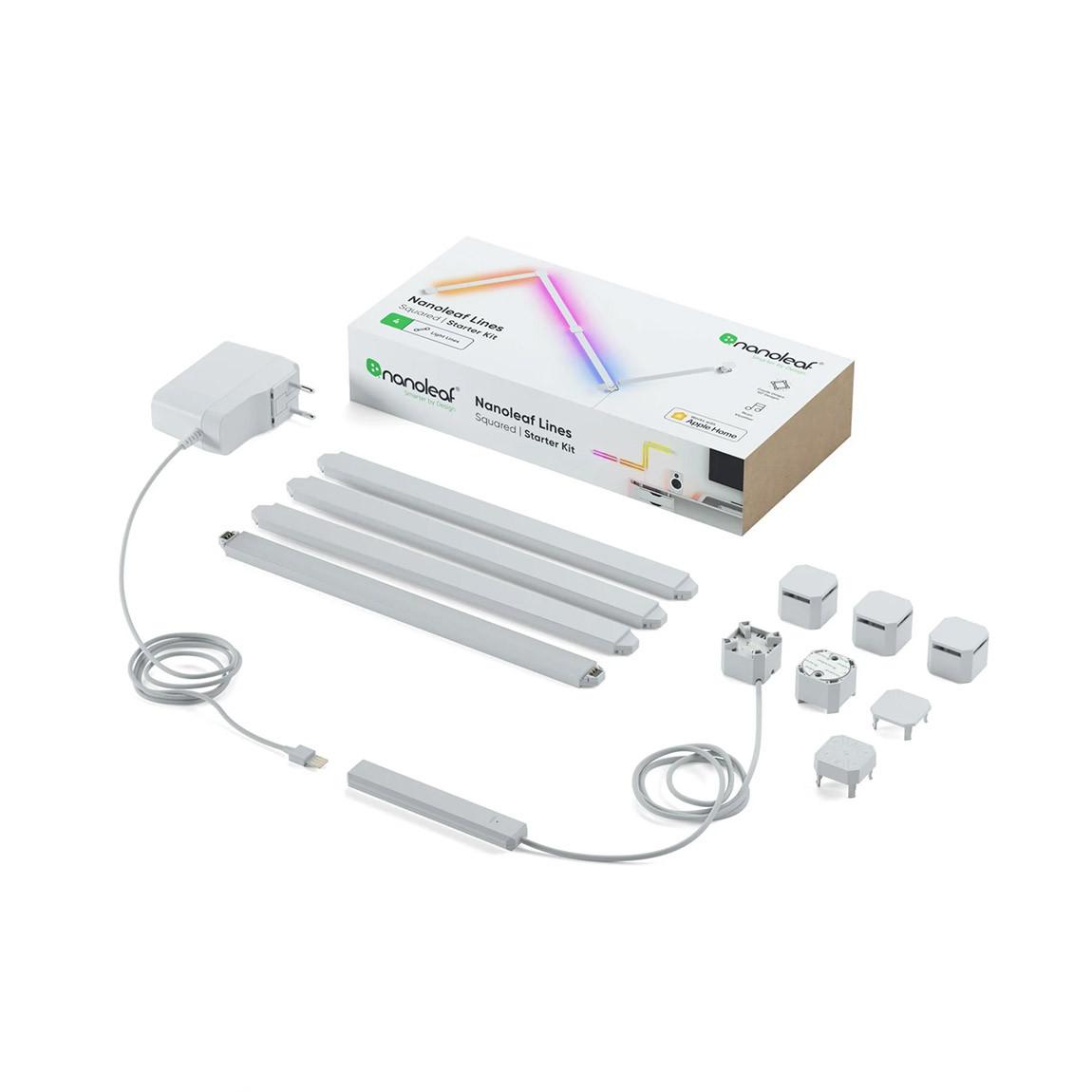 Nanoleaf Lines Squared Starter-Kit 4er-Pack - EU - Weiß_Lieferumfang