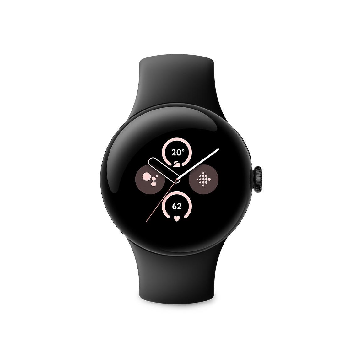 Google Pixel Watch 2 - WLAN Smartwatch - Schwarz mit Obsidian Armband