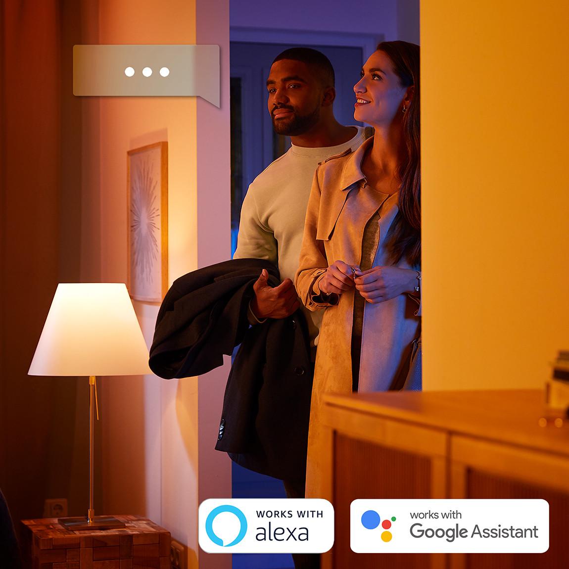 Philips Hue White & Color Ambiance E14 2er-Pack Sprachsteuerung Google Assistant Amazon Alexa