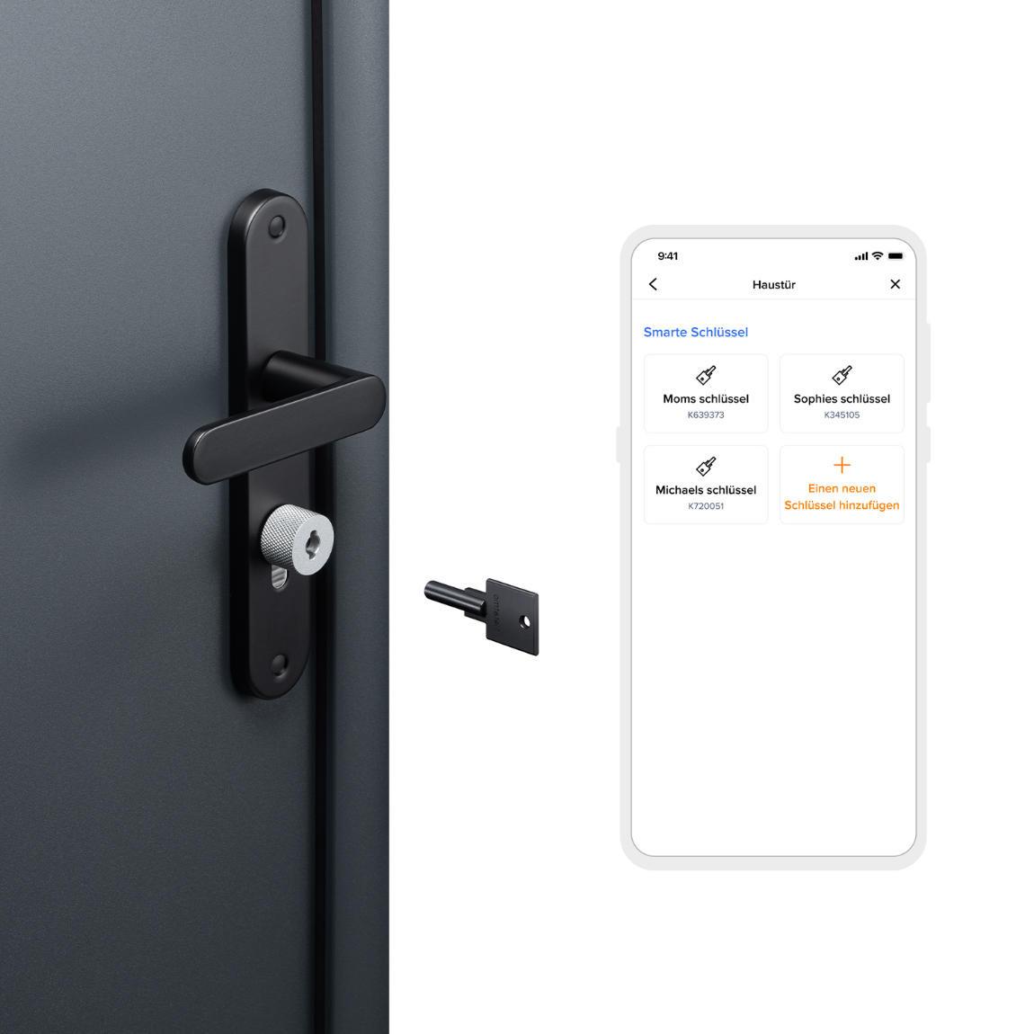 Netatmo Smart Doorlock + Smart Key 5er-Set_Tür und App