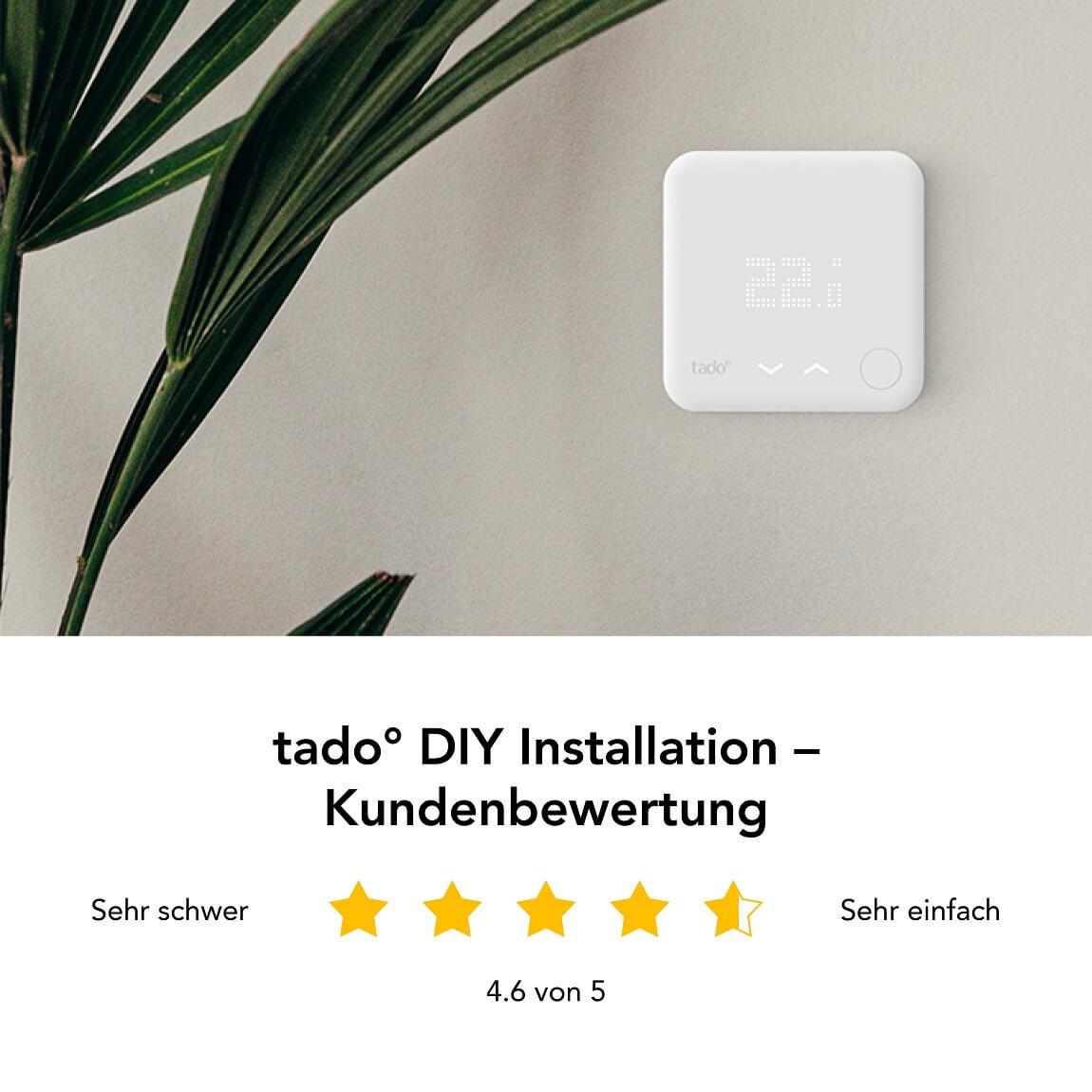 tado° Smartes Heizkörper-Thermostat Starter Kit V3+ Basic mit 5 Thermostaten & Bridge 