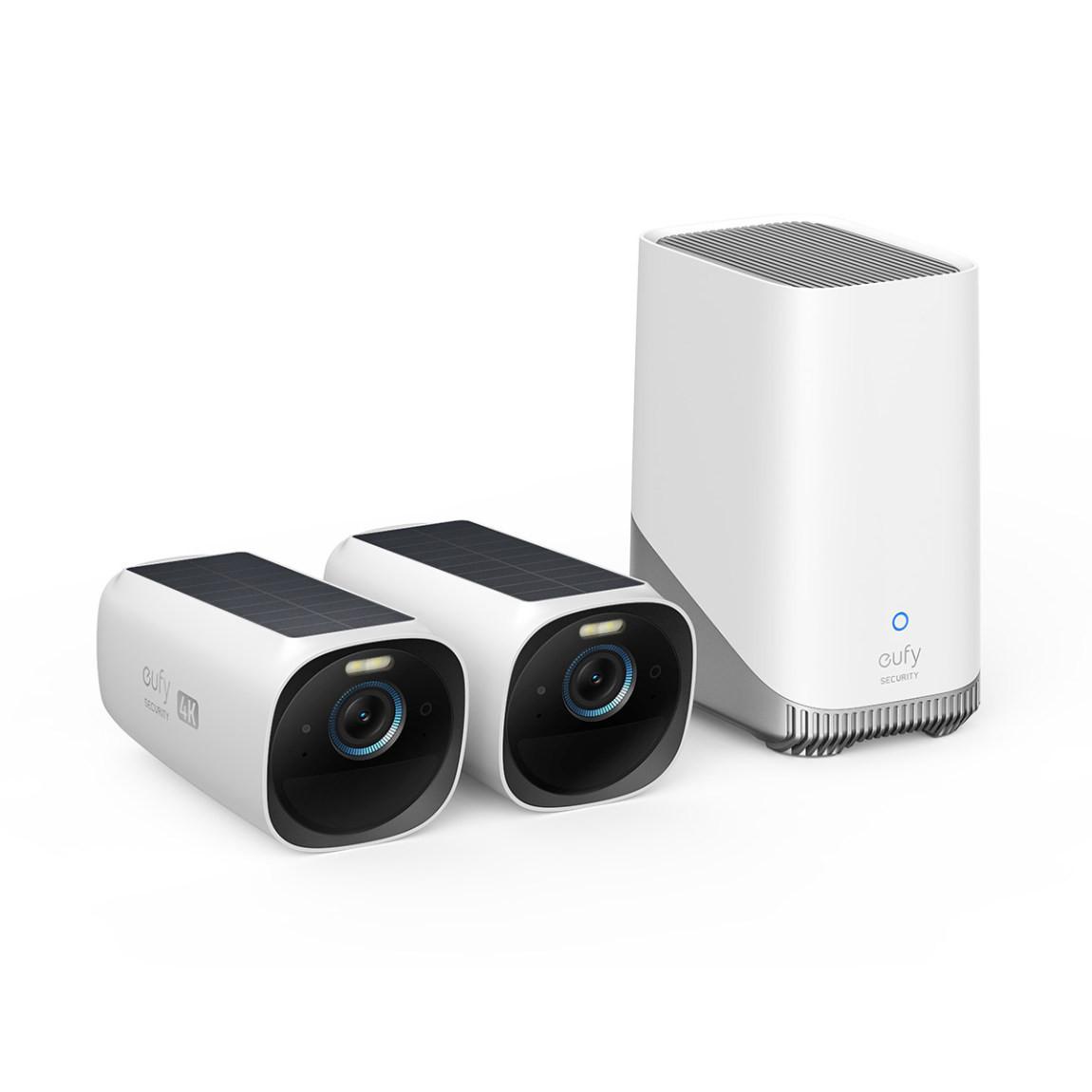 eufyCam 3 Starter Set 3+1 - 3er-Kameraset mit HomeBase 3 + Google Nest Hub_einzelset