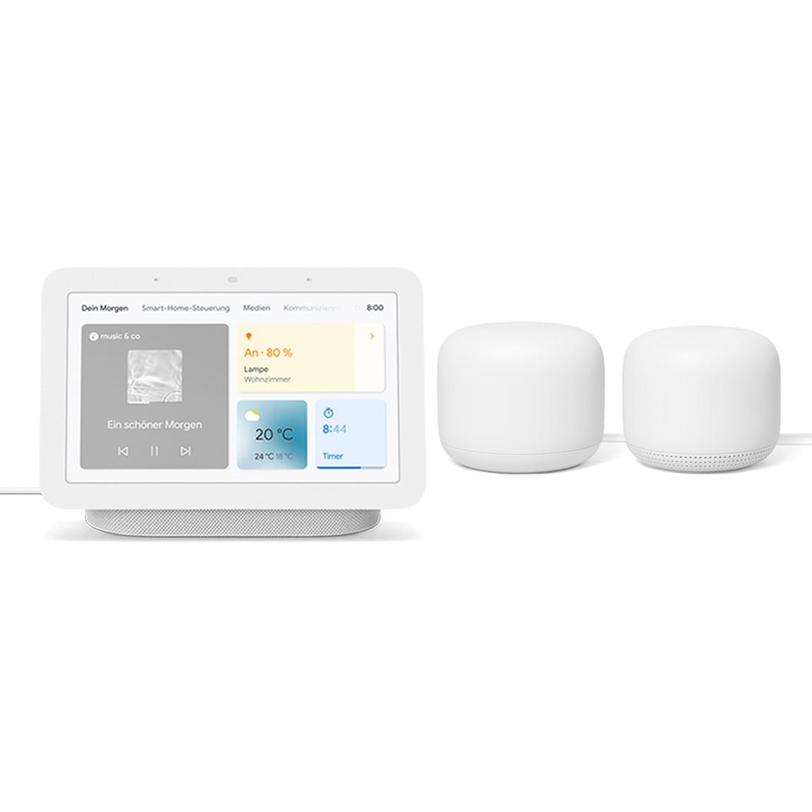 Google Nest Wifi 2er-Set + Google Nest Hub