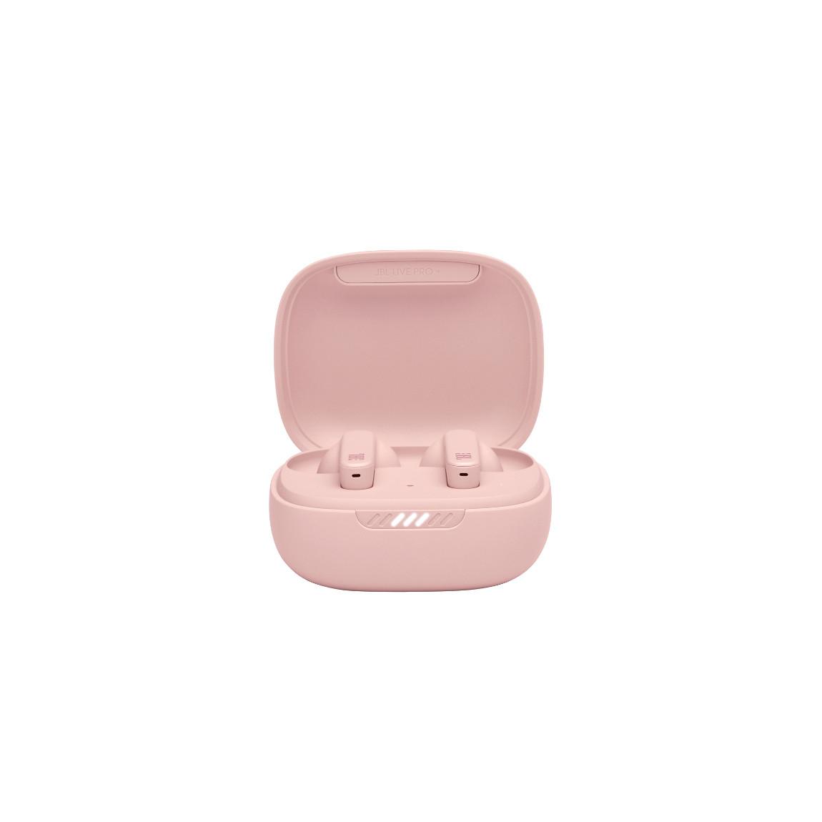 JBL Live Pro+ - Noise-Cancelling Earbuds - pink_offenes Case mit Earbuds2