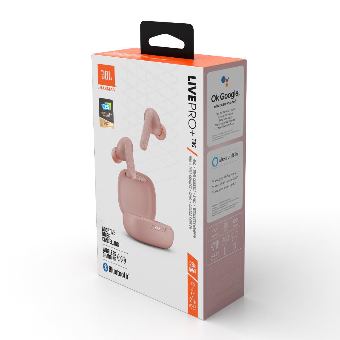 JBL Live Pro+ - Noise-Cancelling Earbuds - pink_Verpackung