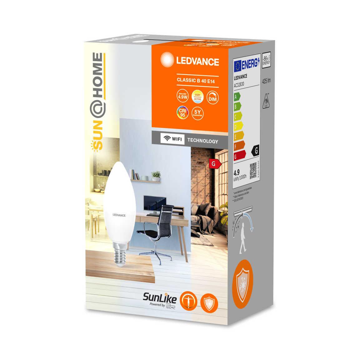 Ledvance Sun@Home SMART+ Classic B40 WiFi E14 Warm- und Kaltweiß_Verpackung