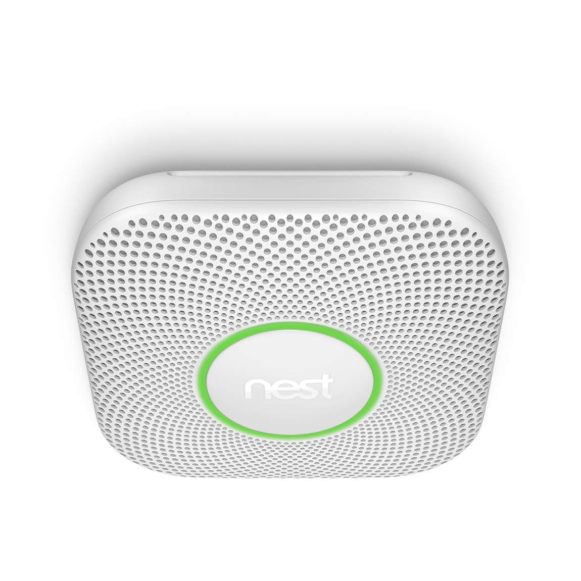 Google Nest Protect Rauch- und Kohlenmonoxidmelder, 2. Generation schräge ansich 