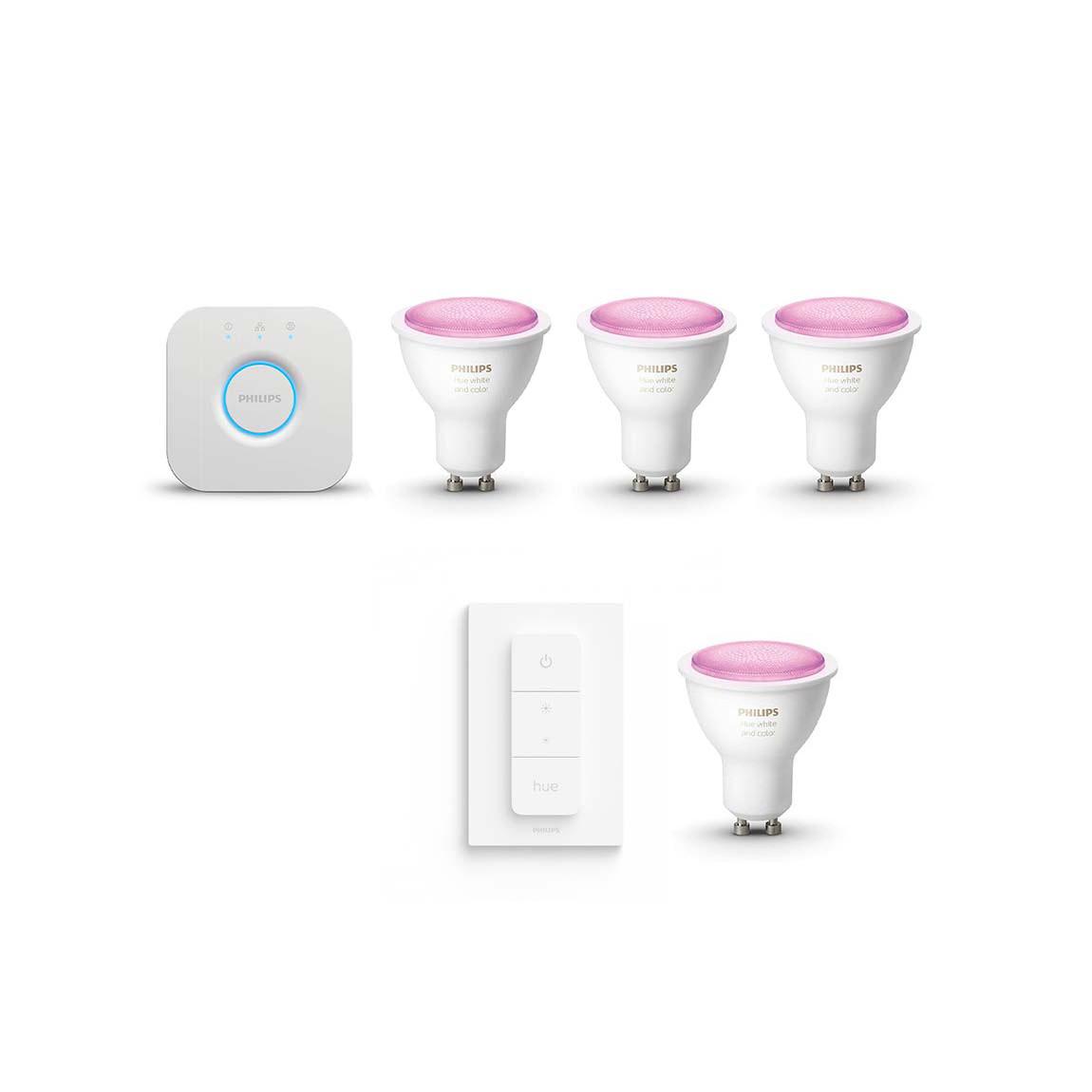 Philips Hue White & Color Ambiance GU10 Bluetooth Starter Kit + White & Color Ambiance GU10 Bluetooth