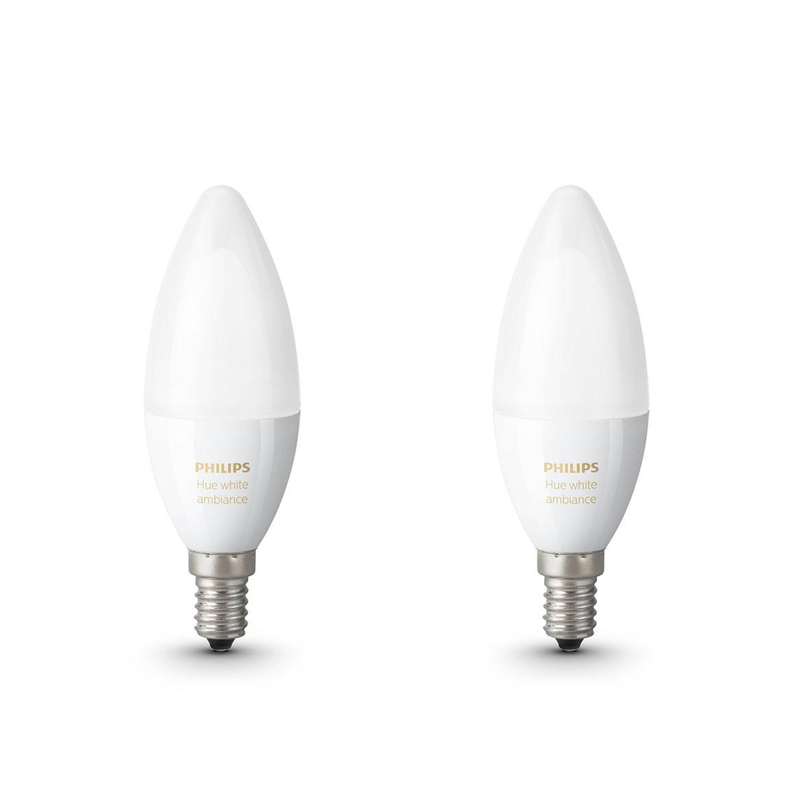 Philips Hue White Ambiance E14 Doppelpack aus