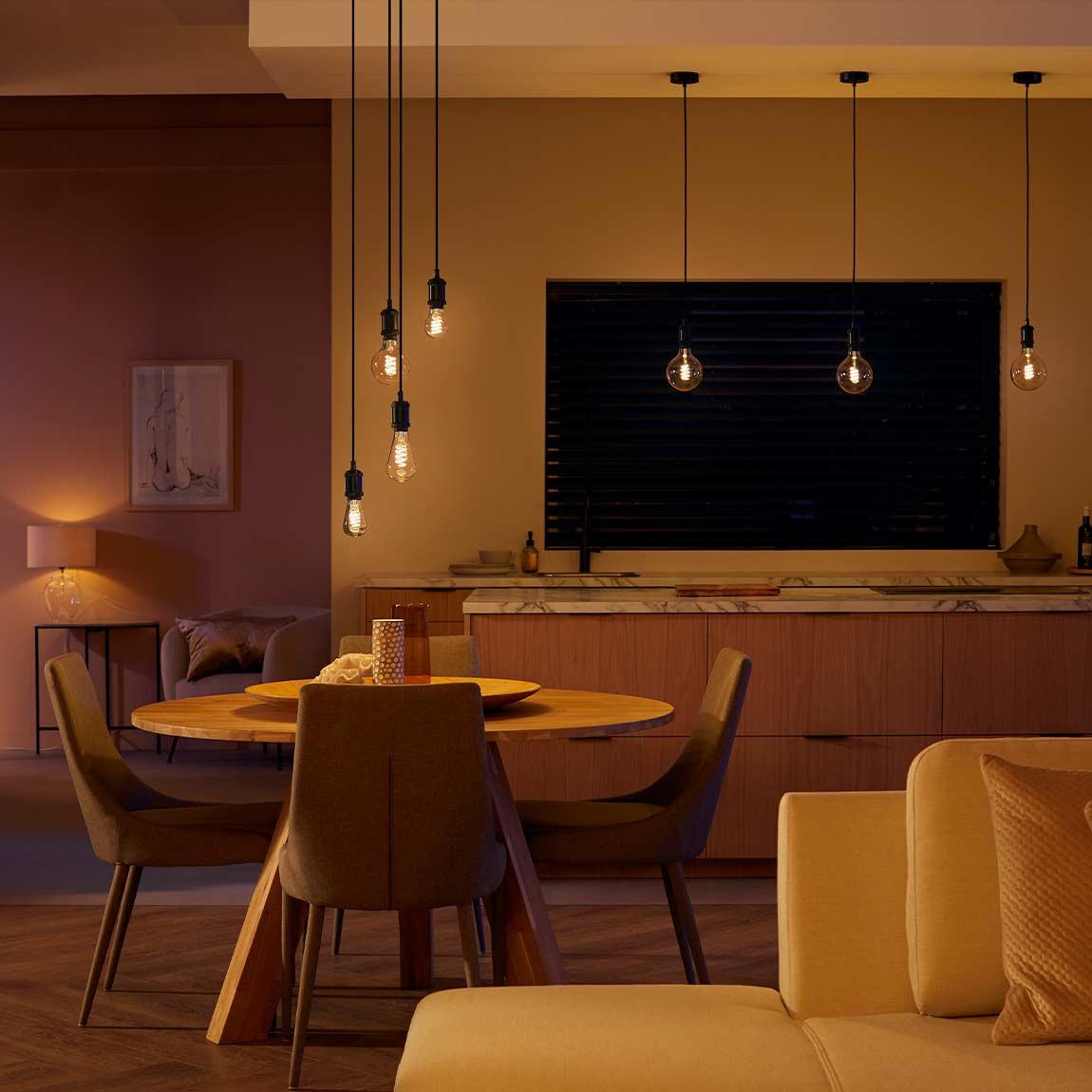 Philips Hue White Ambiance E27 Giant Edison Filament 300 lm - Lifestyle Wohnzimmer